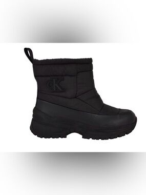 Calvin Klein Women's Black Nelsa Round
Toe Casual Lug Sole Booties Size 8